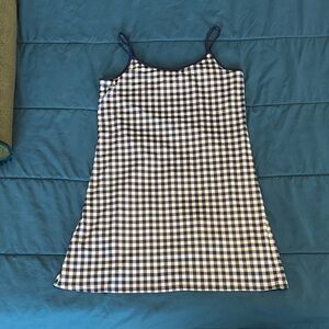 Blue and White Gingham Activewear Dress